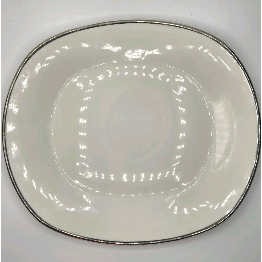 Salem International Ironstone Silver Elegance Serving Platter England 1960s